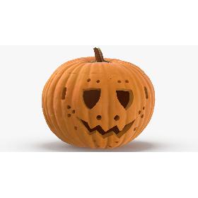 Jack o Lantern Pumpkin with Carved Face 02(1) 3D model